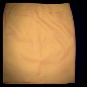 Yellow pencil skirt